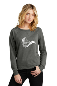 District® Women’s Featherweight French Terry™ Long Sleeve Crewneck - Washed Coal