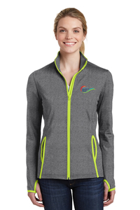 Sport-Tek® Ladies Sport-Wick® Stretch Contrast Full-Zip Jacket - Front