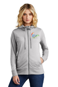 District® Women’s Featherweight French Terry™ Full-Zip Hoodie - Light Heather Grey
