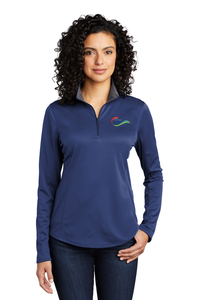 Port Authority ® Ladies Silk Touch ™ Performance 1/4-Zip - Front